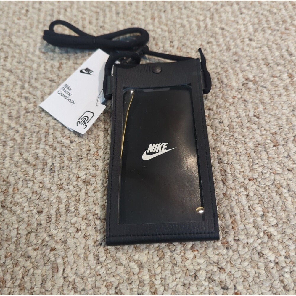Nike Phone Crossbody Bag Black Tech Touch Window Adjustable Strap